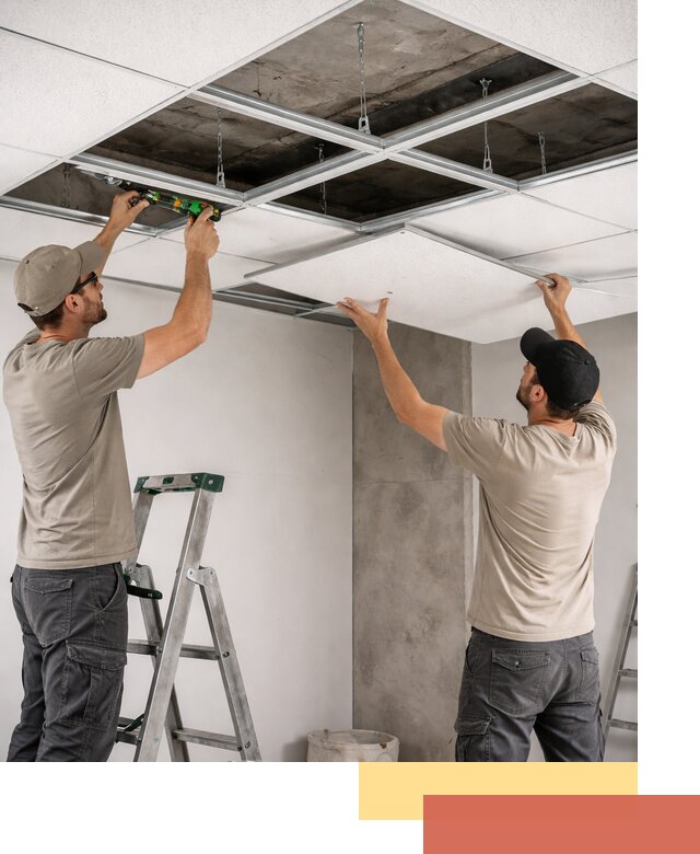 Монтаж потолка Армстронг под ключ в Копейске
