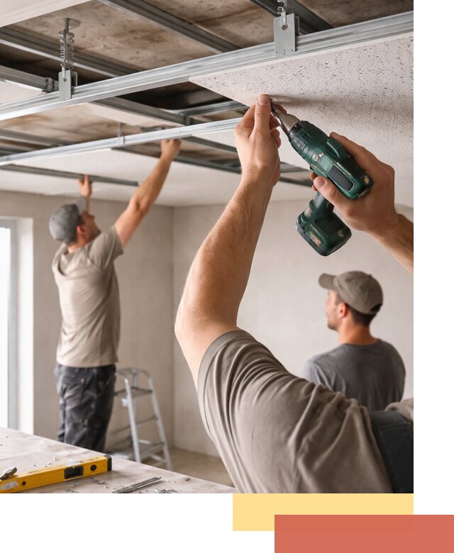 Монтаж акустического потолка в Копейске под ключ