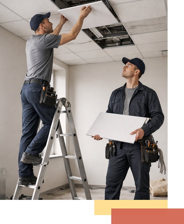 Обслуживание подвесного потолка в Копейске — ремонт и чистка