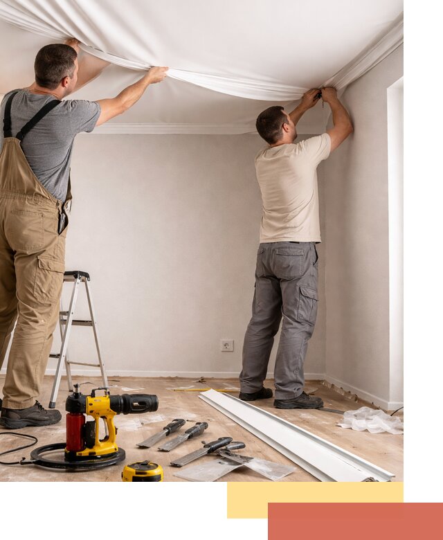 Монтаж ПВХ натяжного потолка в Копейске качественно и быстро