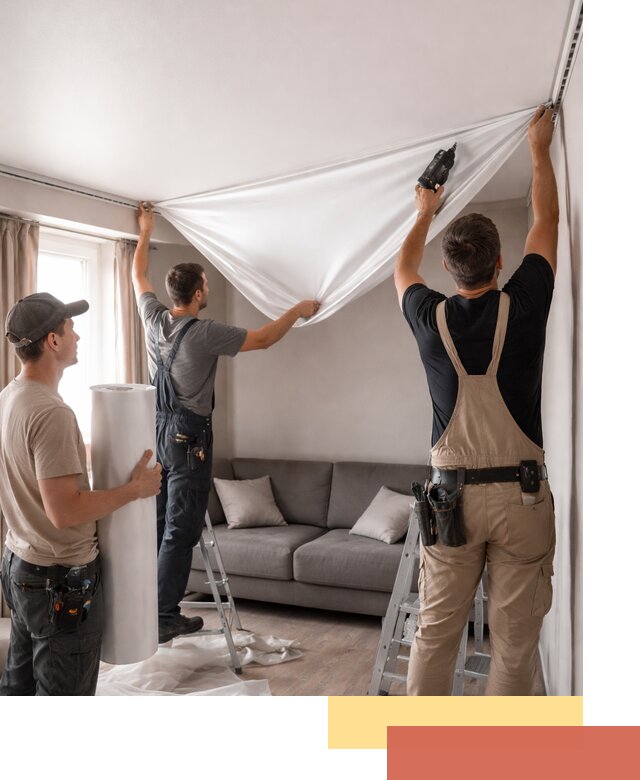 Монтаж сатинового натяжного потолка в Копейске качественно и быстро