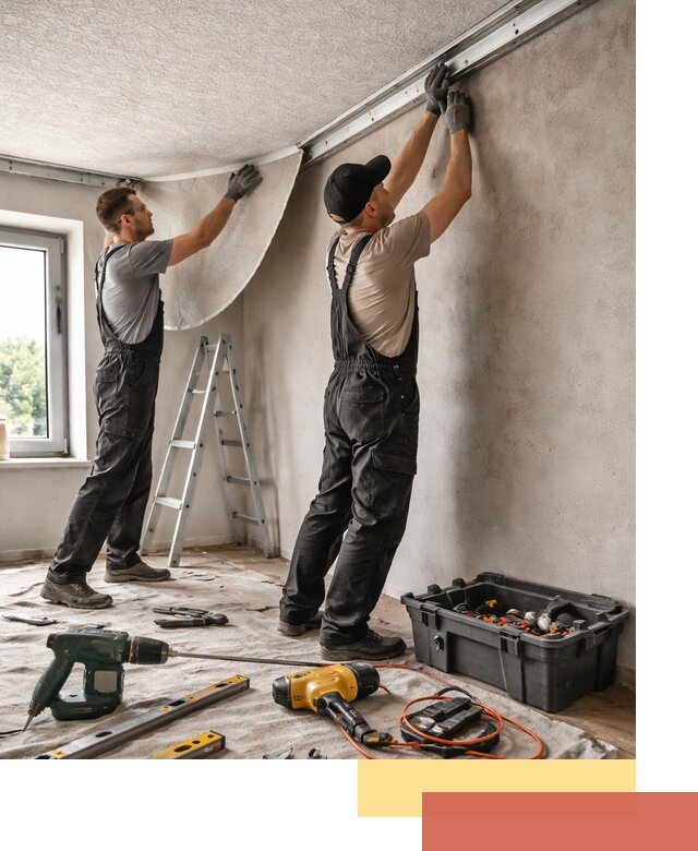 Монтаж фактурного натяжного потолка в Копейске качественно и быстро