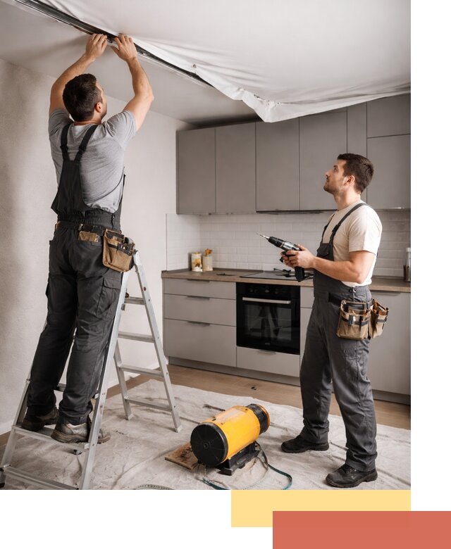 Монтаж натяжного потолка на кухне в Копейске