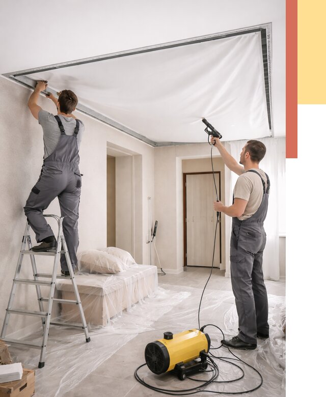 Монтаж натяжного потолка в прихожей в Копейске от 2720 руб. под ключ | ОТДЕЛОЧНИК-Кпс