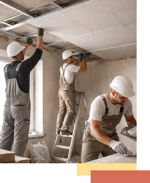 Одноуровневый потолок из гипсокартона в Копейске — монтаж и отделка