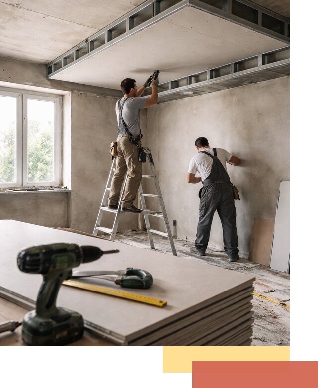 Двухуровневый потолок из гипсокартона в Копейске