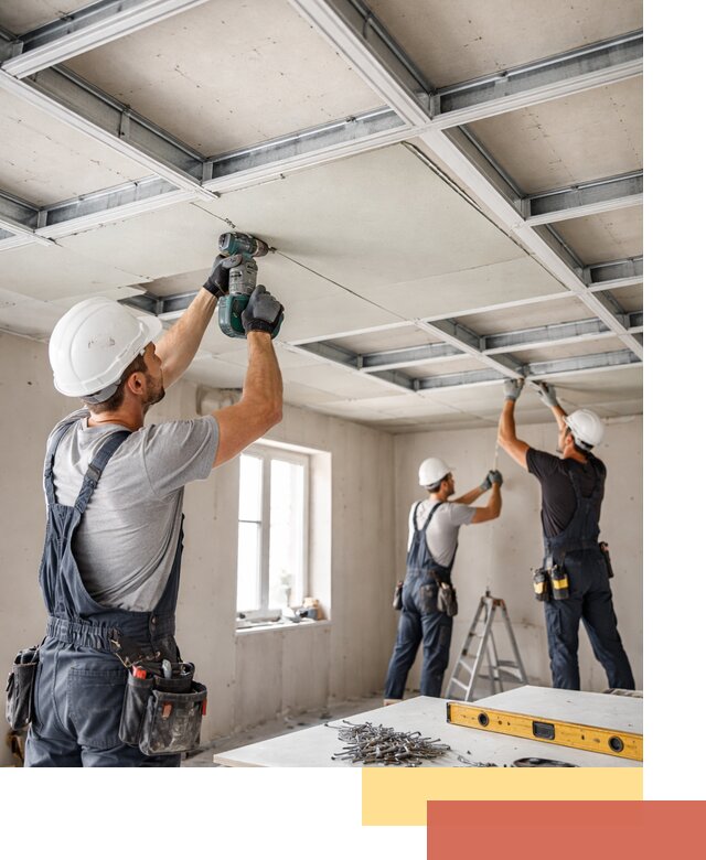 Кессонный потолок из гипсокартона под ключ в Копейске