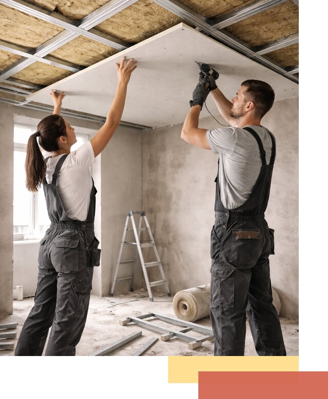 Звукоизоляция потолка из ГКЛ в Копейске профессионально и надежно