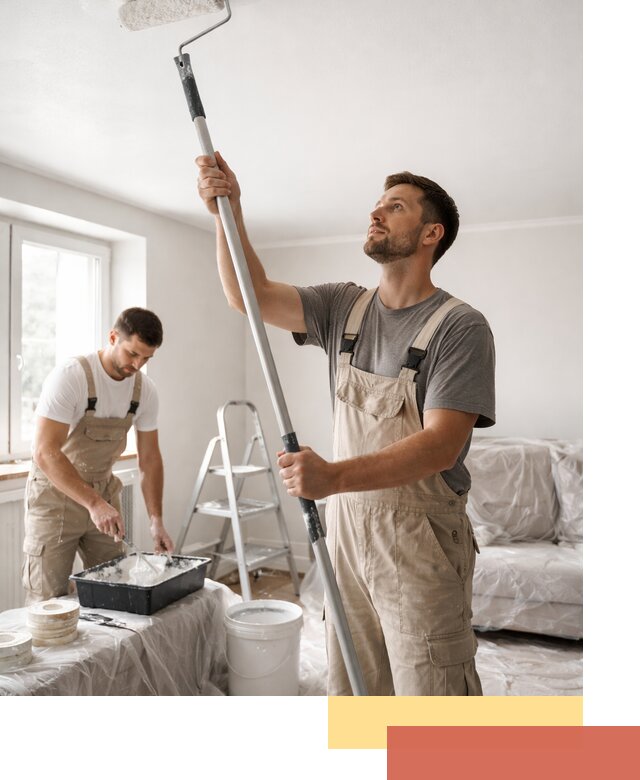 Покраска потолка водоэмульсионной краской в Копейске