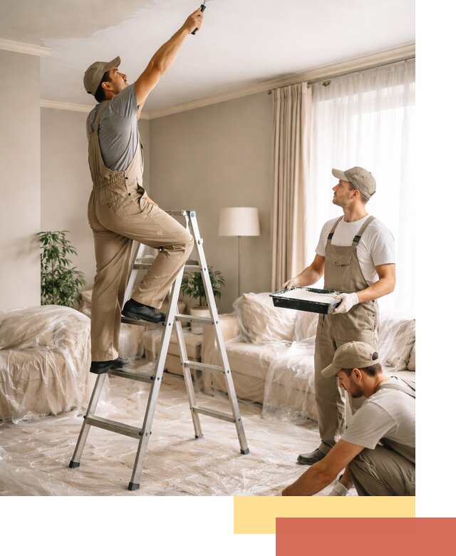 Покраска потолков акриловой краской в Копейске качественно и быстро