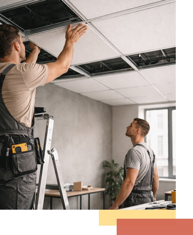 Монтаж потолочной плитки в Копейске качественно и в срок