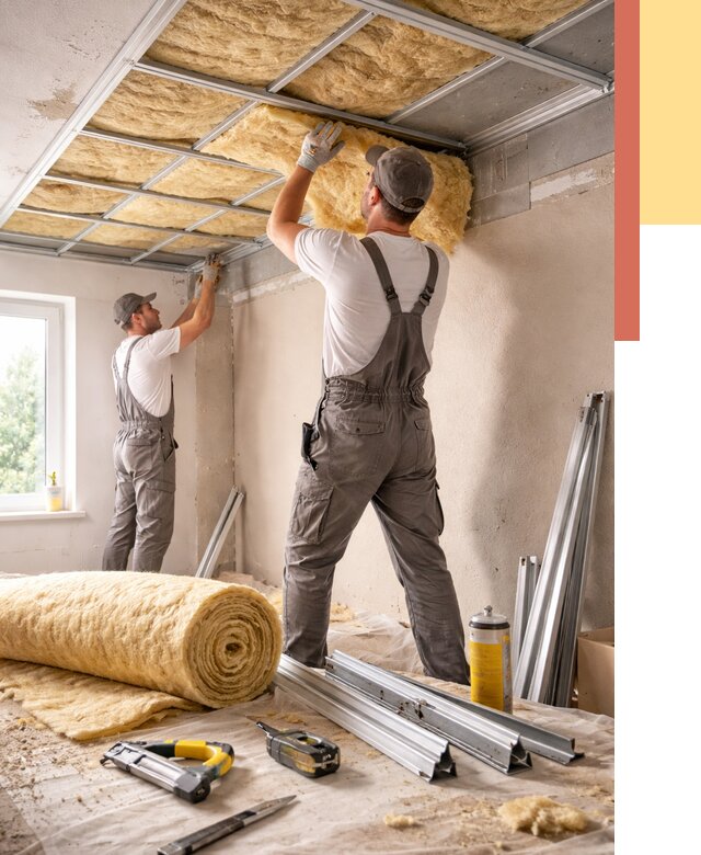 Утепление потолка в Копейске от 7389 руб/м2 — недорого, быстро, под ключ | ОТДЕЛОЧНИК-Кпс