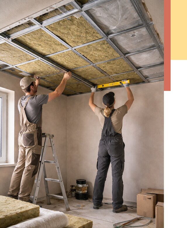 Шумоизоляция потолка в Копейске от 1283 руб. под ключ — услуги ОТДЕЛОЧНИК-Кпс